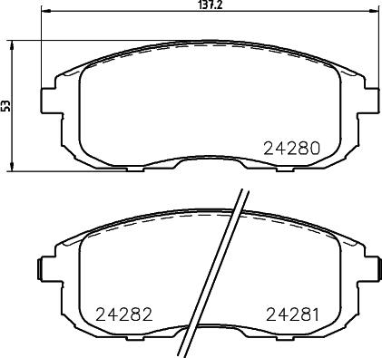 HELLA PAGID 8DB 355 012-901 - Bremžu uzliku kompl., Disku bremzes ps1.lv