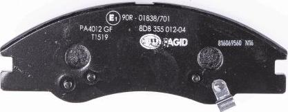 HELLA PAGID 8DB 355 012-041 - Bremžu uzliku kompl., Disku bremzes ps1.lv