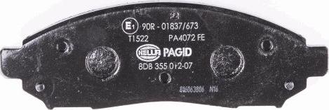 HELLA PAGID 8DB 355 012-071 - Bremžu uzliku kompl., Disku bremzes ps1.lv