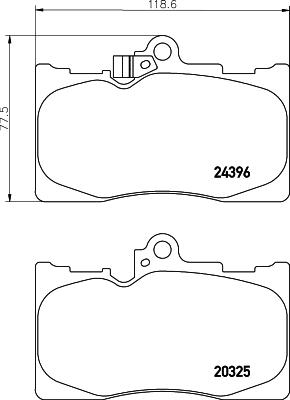 HELLA PAGID 8DB 355 012-121 - Bremžu uzliku kompl., Disku bremzes ps1.lv