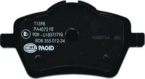 HELLA PAGID 8DB 355 012-341 - Bremžu uzliku kompl., Disku bremzes ps1.lv