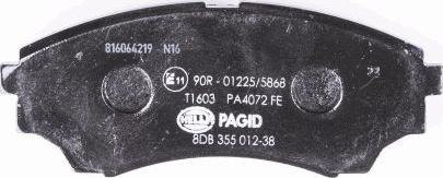 HELLA PAGID 8DB 355 012-381 - Bremžu uzliku kompl., Disku bremzes ps1.lv