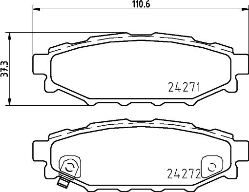 HELLA PAGID 8DB 355 012-261 - Bremžu uzliku kompl., Disku bremzes ps1.lv