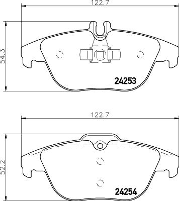 HELLA PAGID 8DB 355 012-741 - Bremžu uzliku kompl., Disku bremzes ps1.lv