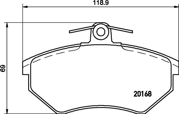 HELLA PAGID 8DB 355 017-901 - Bremžu uzliku kompl., Disku bremzes ps1.lv