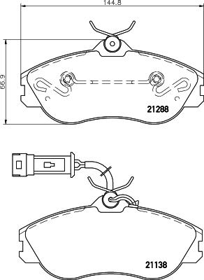 HELLA PAGID 8DB 355 017-911 - Bremžu uzliku kompl., Disku bremzes ps1.lv