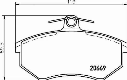 HELLA PAGID 8DB 355 021-111 - Bremžu uzliku kompl., Disku bremzes ps1.lv