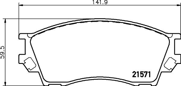 HELLA PAGID 8DB 355 037-021 - Bremžu uzliku kompl., Disku bremzes ps1.lv