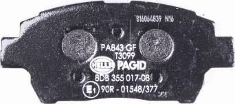 HELLA PAGID 8DB 355 017-081 - Bremžu uzliku kompl., Disku bremzes ps1.lv