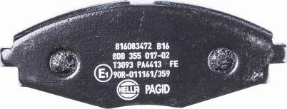 HELLA PAGID 8DB 355 017-021 - Bremžu uzliku kompl., Disku bremzes ps1.lv