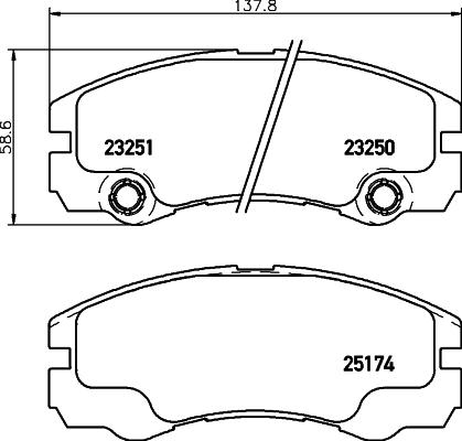 HELLA PAGID 8DB 355 017-131 - Bremžu uzliku kompl., Disku bremzes ps1.lv