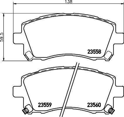 HELLA PAGID 8DB 355 017-291 - Bremžu uzliku kompl., Disku bremzes ps1.lv