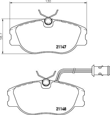 HELLA PAGID 8DB 355 017-781 - Bremžu uzliku kompl., Disku bremzes ps1.lv