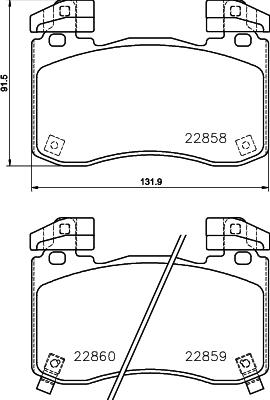 HELLA PAGID 8DB355039451 - Bremžu uzliku kompl., Disku bremzes ps1.lv