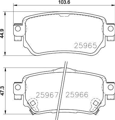 HELLA PAGID 8DB 355 039-591 - Bremžu uzliku kompl., Disku bremzes ps1.lv