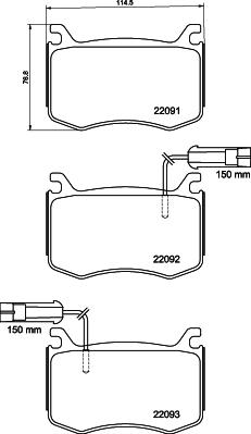 HELLA PAGID 8DB 355 039-051 - Bremžu uzliku kompl., Disku bremzes ps1.lv