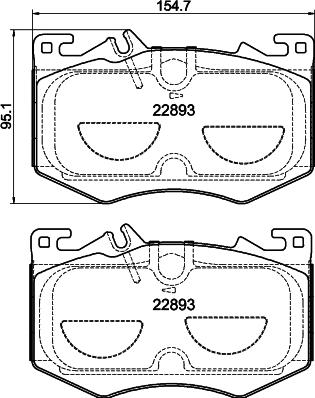 HELLA PAGID 8DB355039071 - Bremžu uzliku kompl., Disku bremzes ps1.lv