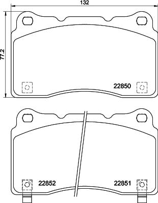 HELLA PAGID 8DB 355 039-151 - Bremžu uzliku kompl., Disku bremzes ps1.lv