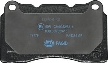 HELLA PAGID 8DB 355 039-151 - Bremžu uzliku kompl., Disku bremzes ps1.lv