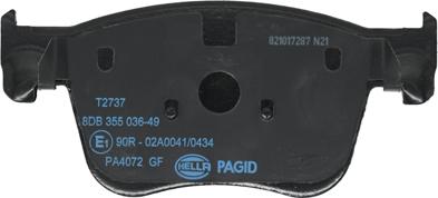 HELLA PAGID 8DB 355 036-491 - Bremžu uzliku kompl., Disku bremzes ps1.lv