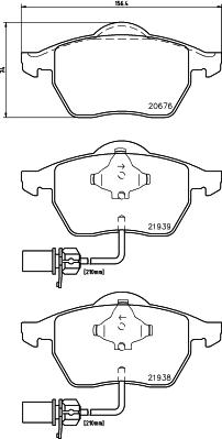 HELLA PAGID 8DB 355 031-491 - Bremžu uzliku kompl., Disku bremzes ps1.lv