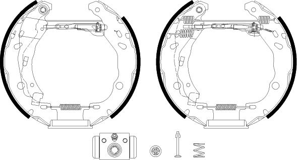 HELLA PAGID 8DB 355 038-121 - Bremžu loku komplekts ps1.lv