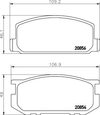 HELLA PAGID 8DB 355 032-401 - Bremžu uzliku kompl., Disku bremzes ps1.lv