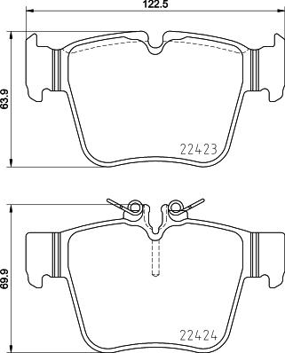 HELLA PAGID 8DB 355 032-031 - Bremžu uzliku kompl., Disku bremzes ps1.lv