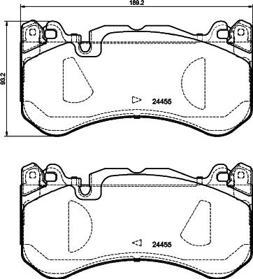 HELLA PAGID 355037871 - Bremžu uzliku kompl., Disku bremzes ps1.lv