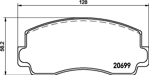 HELLA PAGID 8DB 355 029-821 - Bremžu uzliku kompl., Disku bremzes ps1.lv