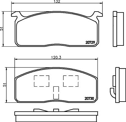 HELLA PAGID 8DB 355 029-231 - Bremžu uzliku kompl., Disku bremzes ps1.lv