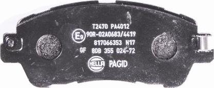 HELLA PAGID 8DB 355 024-721 - Bremžu uzliku kompl., Disku bremzes ps1.lv