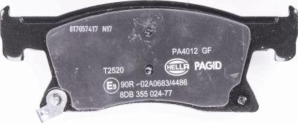 HELLA PAGID 8DB 355 024-771 - Bremžu uzliku kompl., Disku bremzes ps1.lv