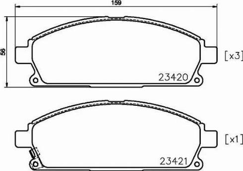 HELLA PAGID 8DB 355 025-141 - Bremžu uzliku kompl., Disku bremzes ps1.lv