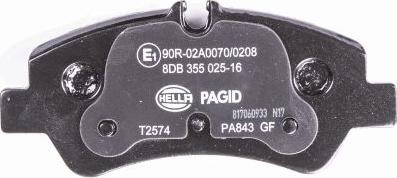 HELLA PAGID 8DB 355 025-161 - Bremžu uzliku kompl., Disku bremzes ps1.lv