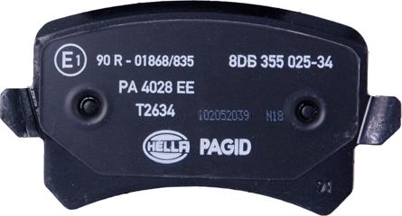 HELLA PAGID 8DB 355 025-341 - Bremžu uzliku kompl., Disku bremzes ps1.lv