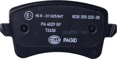 HELLA PAGID 8DB 355 025-381 - Bremžu uzliku kompl., Disku bremzes ps1.lv