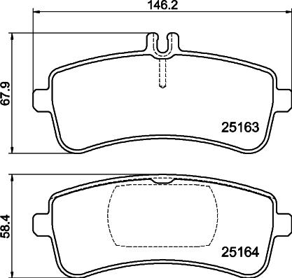 HELLA PAGID 8DB355025241 - Bremžu uzliku kompl., Disku bremzes ps1.lv