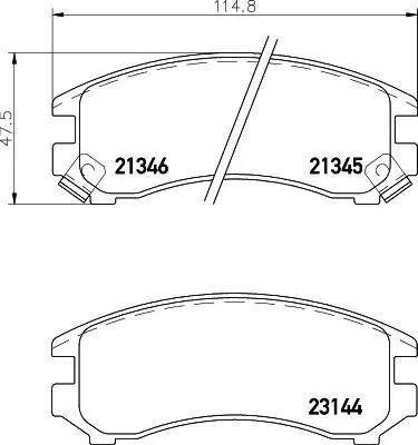 HELLA PAGID 8DB 355 005-681 - Bremžu uzliku kompl., Disku bremzes ps1.lv