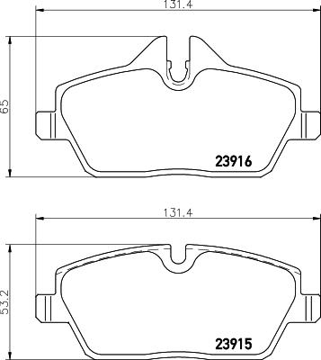 HELLA PAGID 8DB 355 026-031 - Bremžu uzliku kompl., Disku bremzes ps1.lv