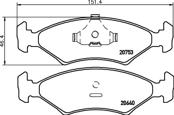 HELLA PAGID 8DB 355 026-781 - Bremžu uzliku kompl., Disku bremzes ps1.lv