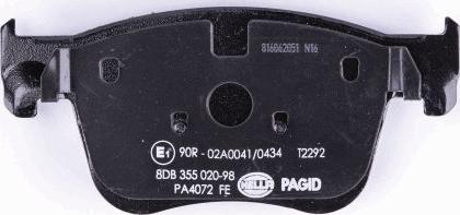 HELLA PAGID 8DB 355 020-981 - Bremžu uzliku kompl., Disku bremzes ps1.lv