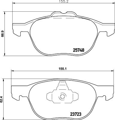 HELLA PAGID 8DB 355 020-411 - Bremžu uzliku kompl., Disku bremzes ps1.lv