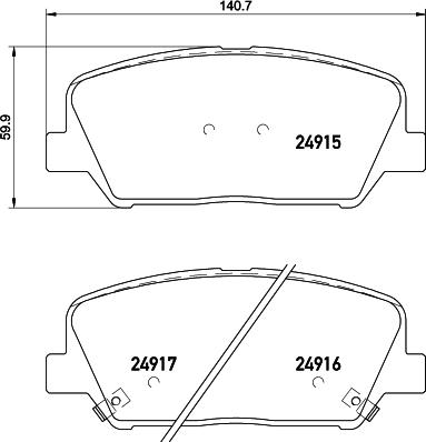 HELLA PAGID 8DB 355 020-591 - Bremžu uzliku kompl., Disku bremzes ps1.lv