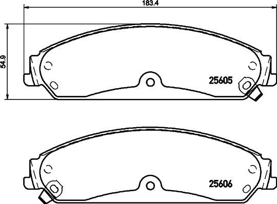 HELLA PAGID 8DB 355 020-541 - Bremžu uzliku kompl., Disku bremzes ps1.lv