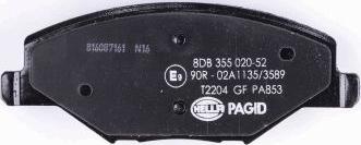 HELLA PAGID 8DB 355 020-521 - Bremžu uzliku kompl., Disku bremzes ps1.lv