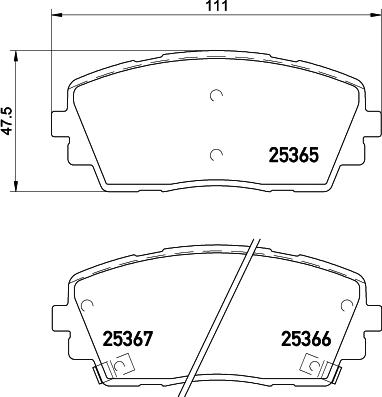 HELLA PAGID 8DB 355 020-611 - Bremžu uzliku kompl., Disku bremzes ps1.lv