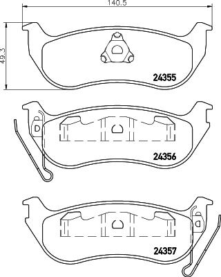 HELLA PAGID 8DB 355 020-631 - Bremžu uzliku kompl., Disku bremzes ps1.lv