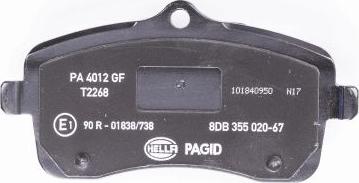 HELLA PAGID 8DB 355 020-671 - Bremžu uzliku kompl., Disku bremzes ps1.lv