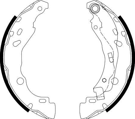 HELLA PAGID 8DB 355 020-081 - Bremžu loku komplekts ps1.lv